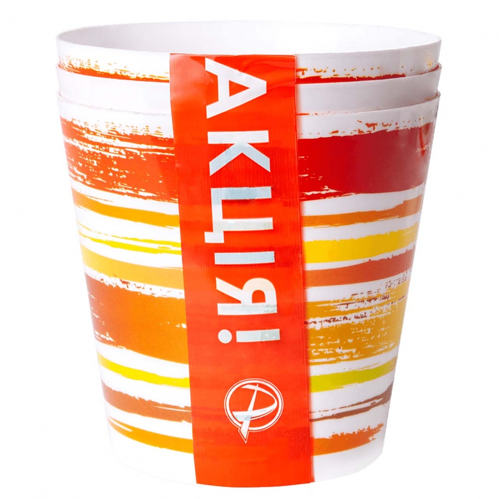 Вазон пластик Деко 16х15,5 см комплект 2 шт. круглий мікс 1,8 л Алеана (117001)