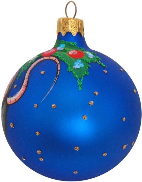 Куля скляна Символ року 3 d80 К-890-3-80 синій