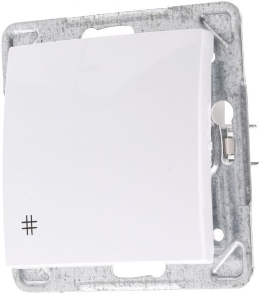 Вимикач перехресний одноклавішний Ospel Impresja без підсвітки 16 А 250В IP20 білий