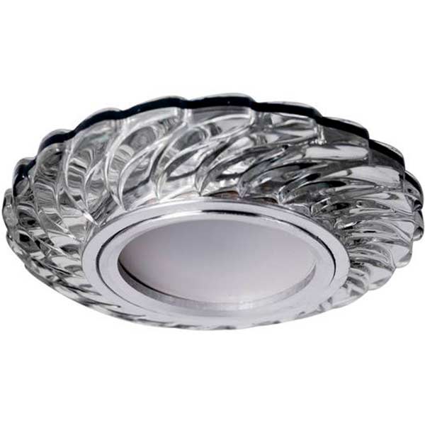 Светильник точечный Светкомплект SVC 104 с LED-подсветкой 7 Вт GU5.3 прозрачный/хром 