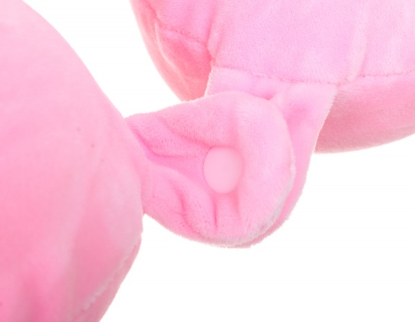 Подушка дорожная Зайчик 30х30 см белый с розовым Luna