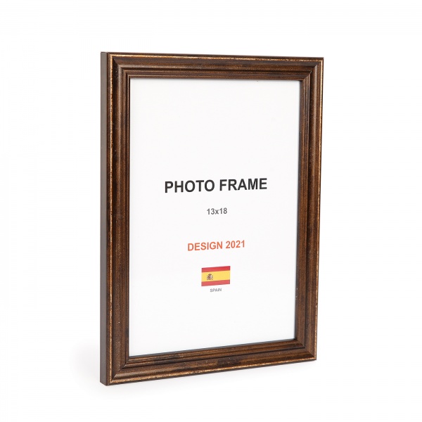 Рамка для фото 1 фото 13х18 см коричневая бронза 