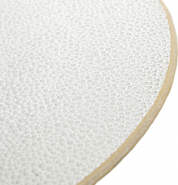 Тортниця Water 30,8 см прозора з золотим обідком Dekor Cam 