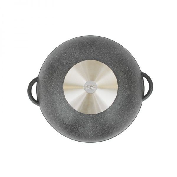 Сковорода WOK с крышкой с антипригарным покрытием 30 см Базальт 30034РС Biol