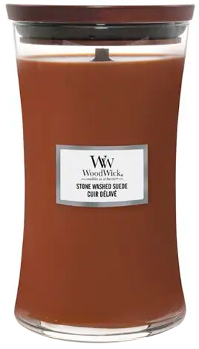 Свеча ароматическая Woodwick Large Stone Washed Suede 609 г 