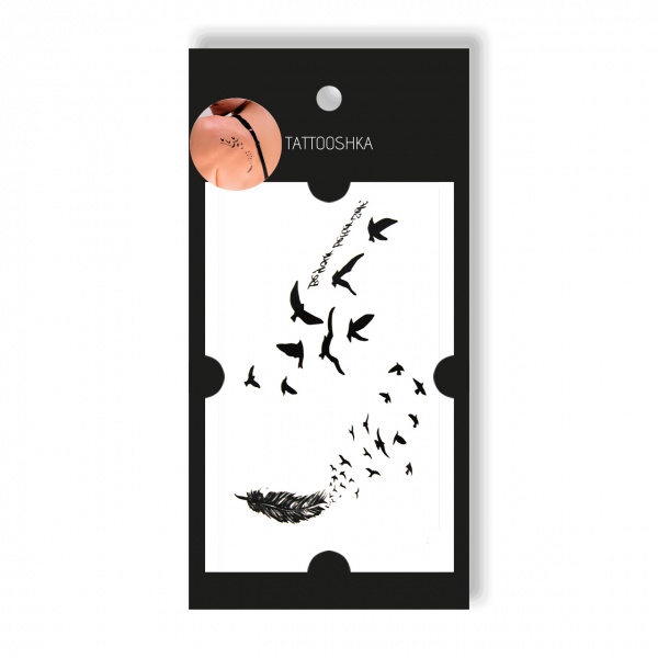 Тату временное TATOOSHKA Стая птиц