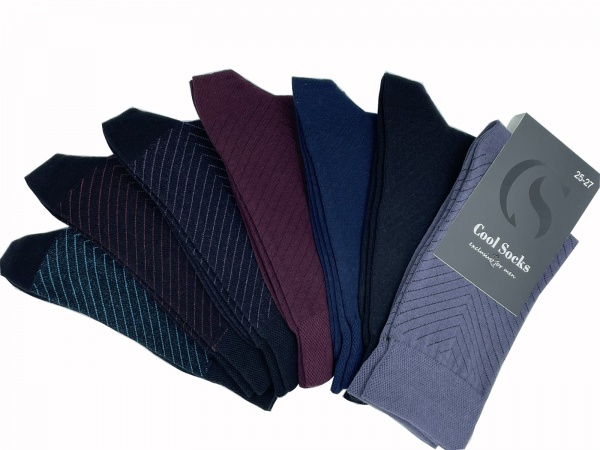 Шкарпетки чоловічі Cool Socks 17893 р. 29-31 чорний із блакитним 1 пар 