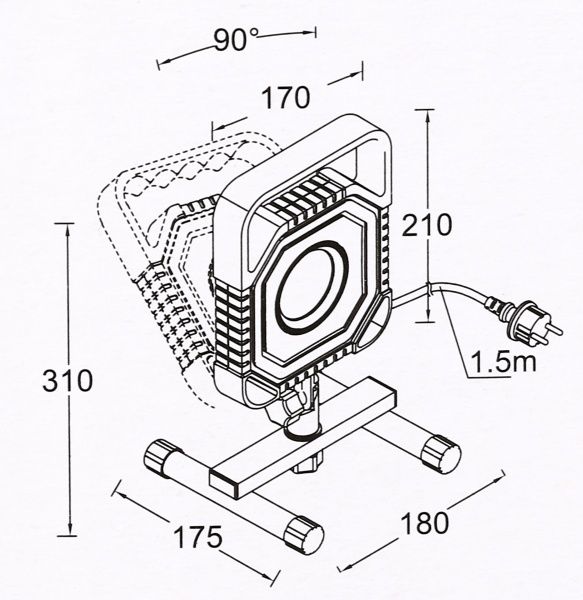 Прожектор Lutec Modo 6333 21 Вт желтый 