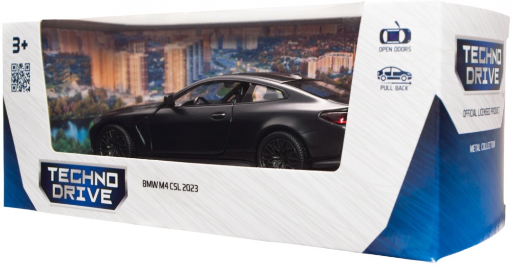 Автомодель TechnoDrive 1:43 BMW M4 CSL 2023 чорний 250435U