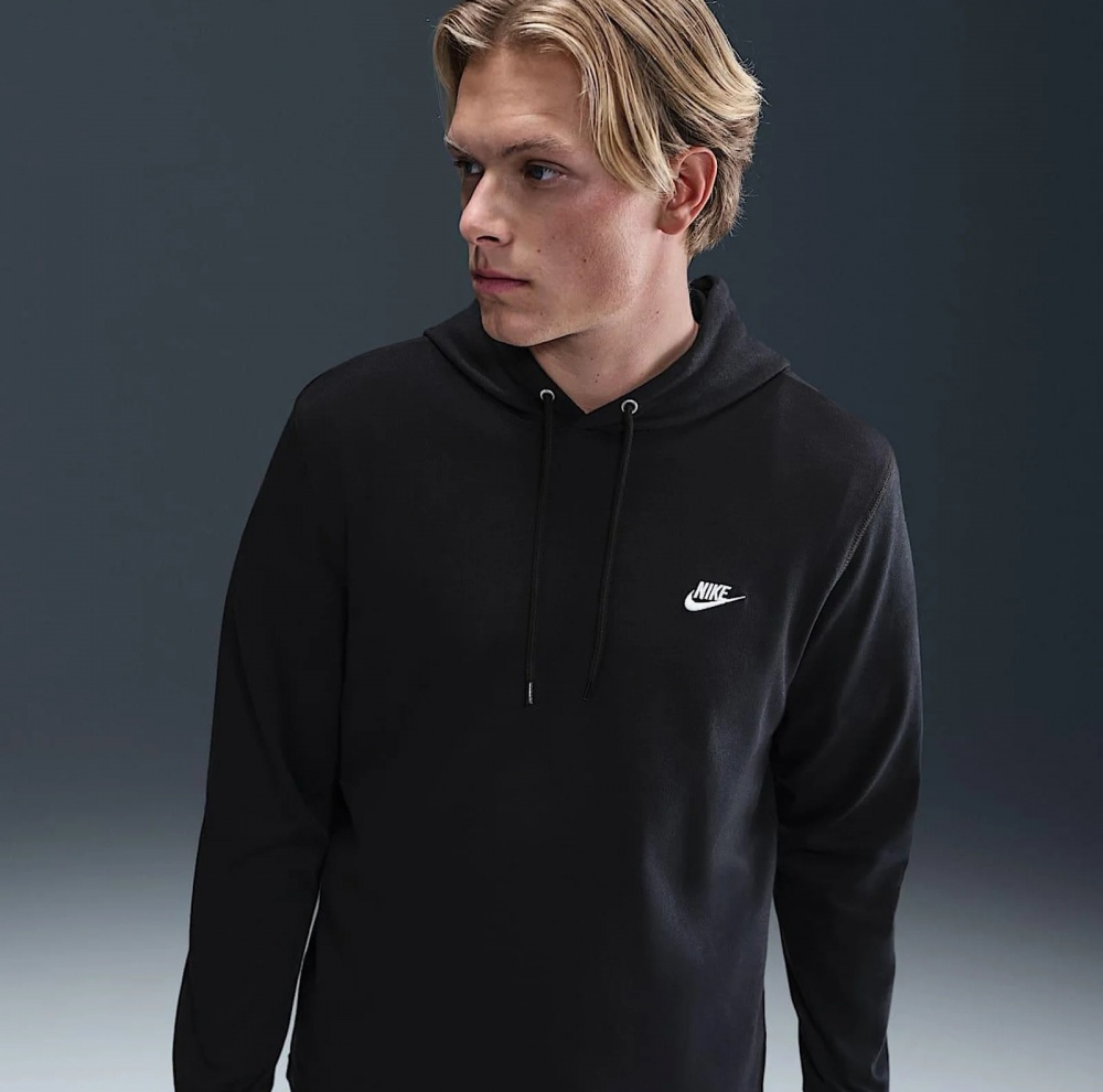 Джемпер Nike M NK CLUB KNIT PO HOODIE HV1151-010 р.M чорний