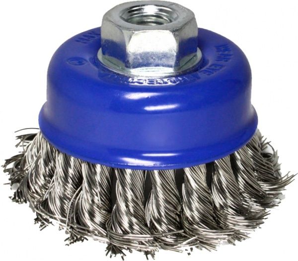 Щітка-шкребок чашкова конусна S&R плетений дріт 75мм 136256075
