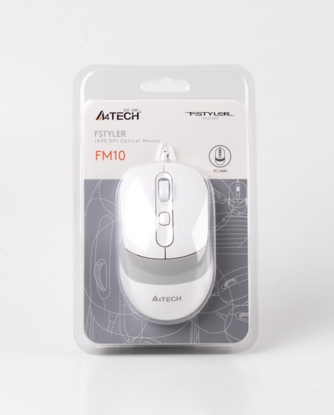 Мишка A4Tech Fstyler FM10 (White) white 