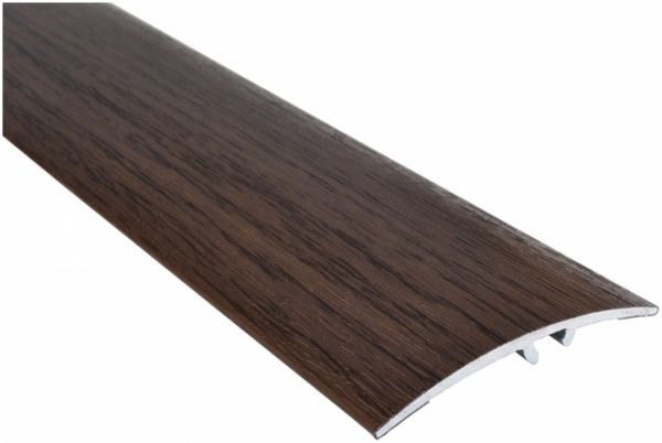 Поріжок алюмінієвий сходовий Olvis приховане кріплення 43x1350 мм венге 