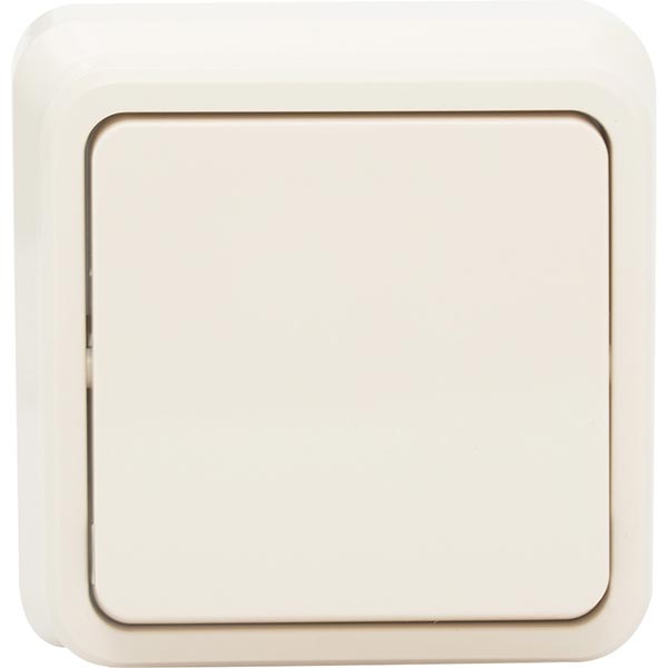 Вимикач одинарний Gunsan Misya кремовий