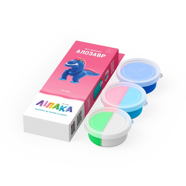 Набор для лепки Lipaka самозатвердевающий пластилин ЛИПАКА – Аллозавр 30078-UA01