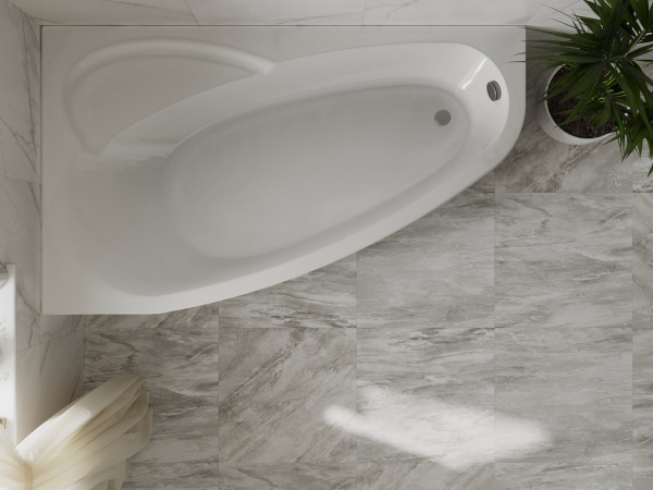 Ванна акриловая WGT Rialto COMO левосторонняя 170х100 см 