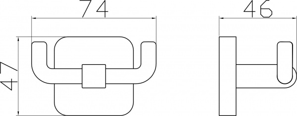 Крючок двойной Aqua Rodos Capri 6625