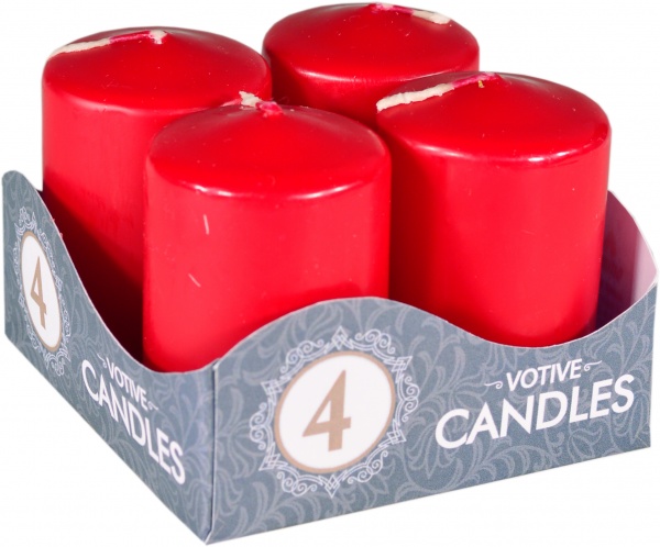 Набір свічок 6х4 см бордовий Pako-If