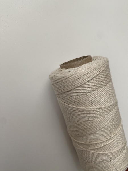 Ґніт кручений для свічок 100 % бавовна 400Т (м/пог.200м) 0,5 мм 0,5 мм 200 м бежевий