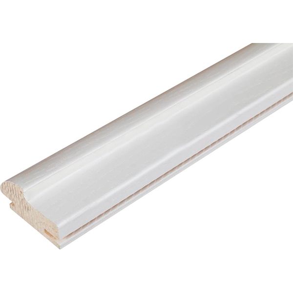 Стойка дверной коробки шпонированная телескоп ясень белый 2100х80х40 мм с уплотнителем Terminus