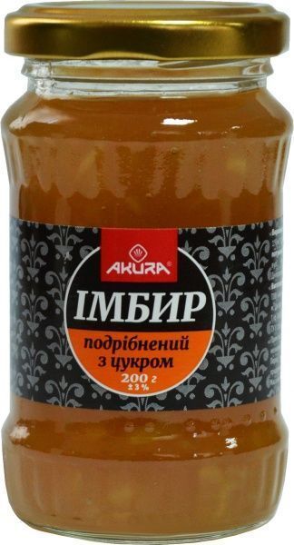 Джем Akura Имбирь измельченный с сахаром 200 г