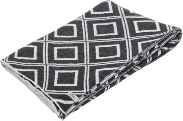 Плед 130x180 см біло-сірий AVVА 