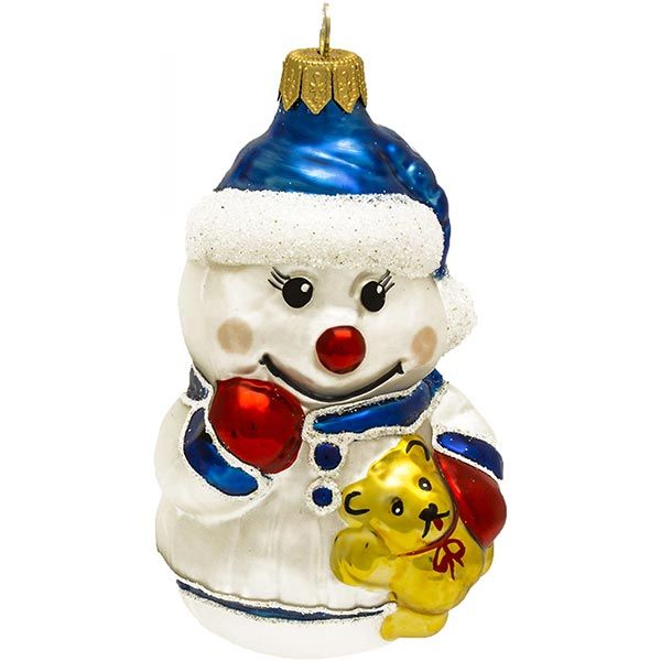 Елочная игрушка Ф-519 Снеговик 10 см  