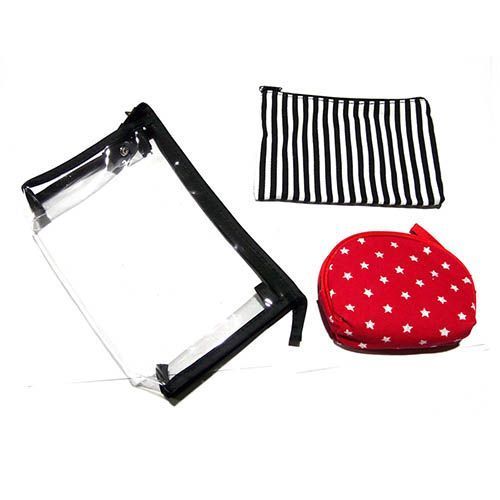 Косметичка Америка 3 шт. чорний B502033-black 