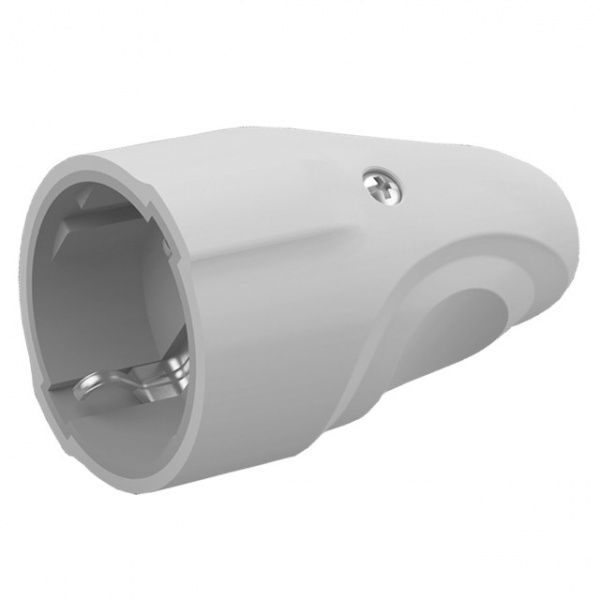 Гнездо Neomax усиленное NX1008 с заземлением 220В 16А IP20 пластик белый