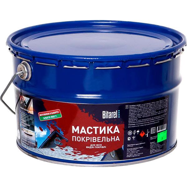 Мастика бітумно-полімерна BITAREL Покрівельна 5 кг 5 л