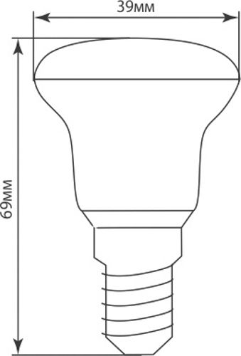 Лампа светодиодная LightMaster LB-639 2 шт./уп. 4 Вт R39 матовая E14 220 В 4000 К 