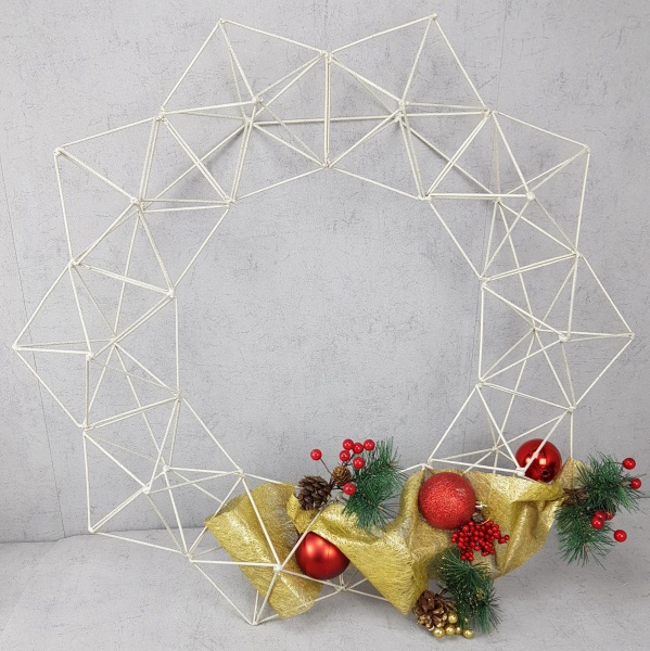 Вінок різдвяний Геометричний D 50 см d500 мм 