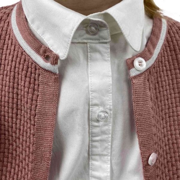 Кофта для девочки ART KNIT Герда пепел розы р.128-134 темно-розовый 