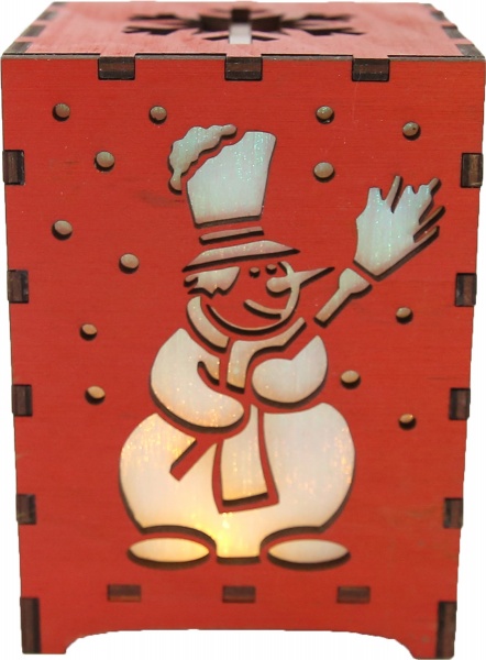 Украшение новогоднее Снеговик 8 см желтый 1220318