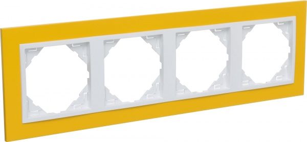 Рамка чотиримісна Efapel ANIMATO Logus універсальна жовтий 90940 TRG