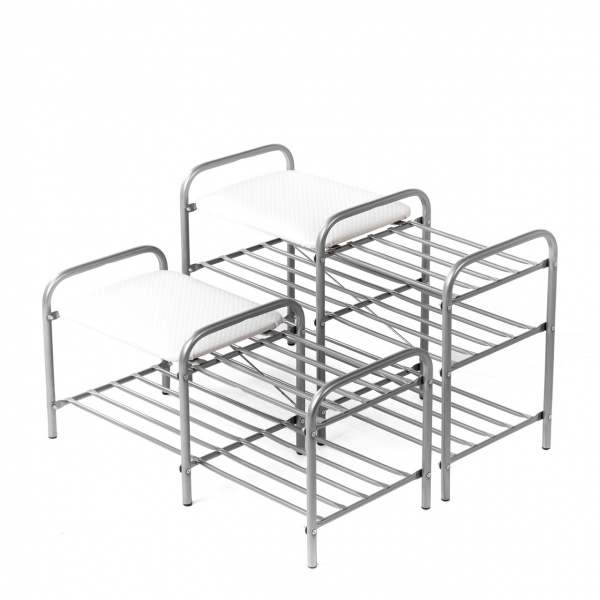 Підставка для взуття Люкс 3-рівнева метал 330x790x500 мм сірий 