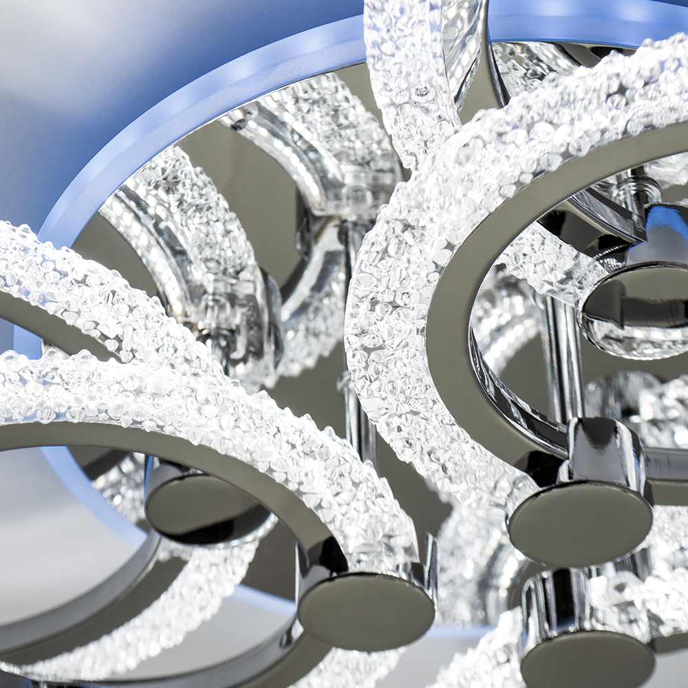 Люстра светодиодная Luminaria 100 Вт LED-модуль хром LILY RGB 100W 7R CHR/ICE