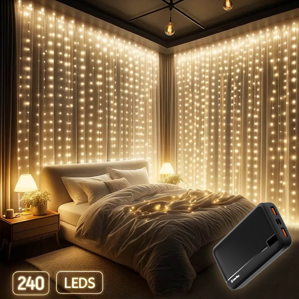 Гирлянда ColorWay штора светодиодная (LED) 240 ламп 3 м (CW-GW-240L32U)