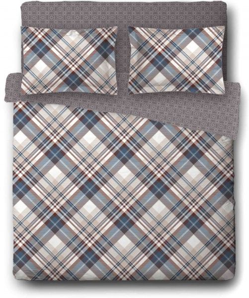 Комплект постільної білизни Brown семейный різнокольоровий Ibodo 