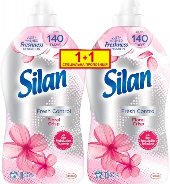 Кондиционер для белья Silan Фреш Контрол Свежесть цветов (1,45 л + 1,45 л)