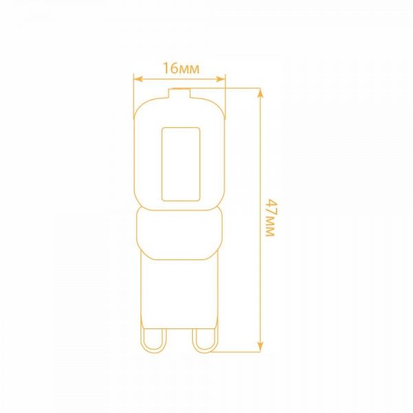Лампа светодиодная LightMaster LB-595 2 шт./уп. 3 Вт капсульная G9 230 В 4000 К