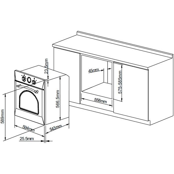 Духова шафа Pyramida F 89 MA IV RUSTICO