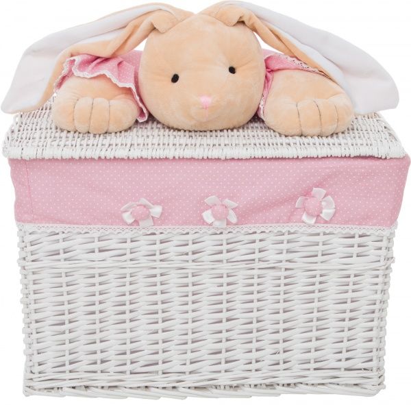 Корзина плетеная с текстилем детская 60x40x40 см JMA11-17TK-1 