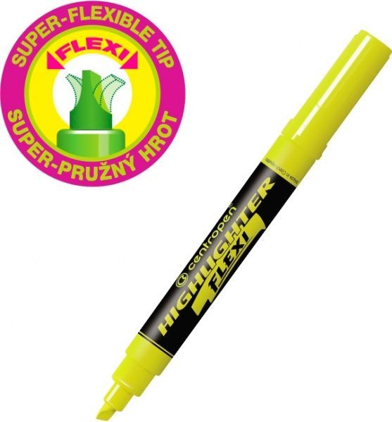 Маркер текстовый Centropen Fax 1-4.6 мм 8542/05 желтый 