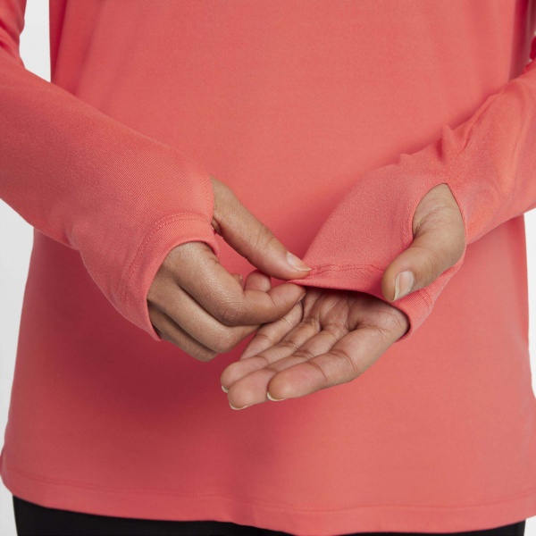 Футболка Nike W NK ELEMENT TRAIL MIDLAYER DC5217-858 р.S кораловий