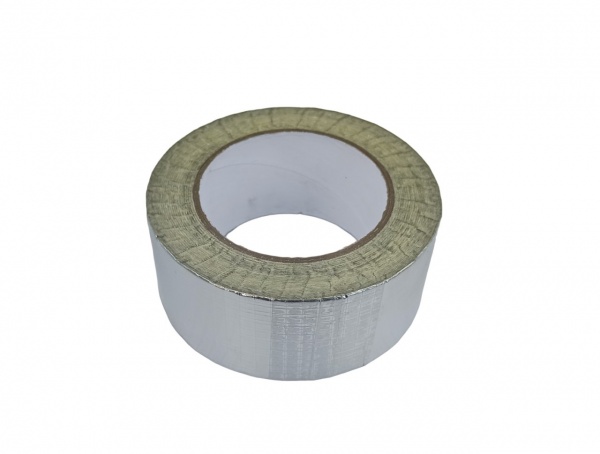 Лента монтажная алюминиевая армированная клейкая 50 мм х 40 м х 25 мкм 