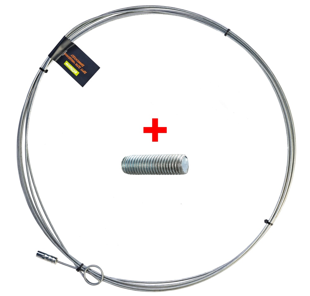 Проволока для чистки дымохода Ecodym с переходником 12 м