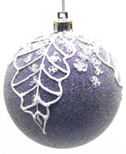 Куля Листя d80 2249 фіолетовий/білий