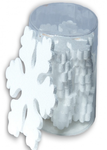 Фигурка декоративная Снежинка 6,5х6,5 см 10 шт. 1242 