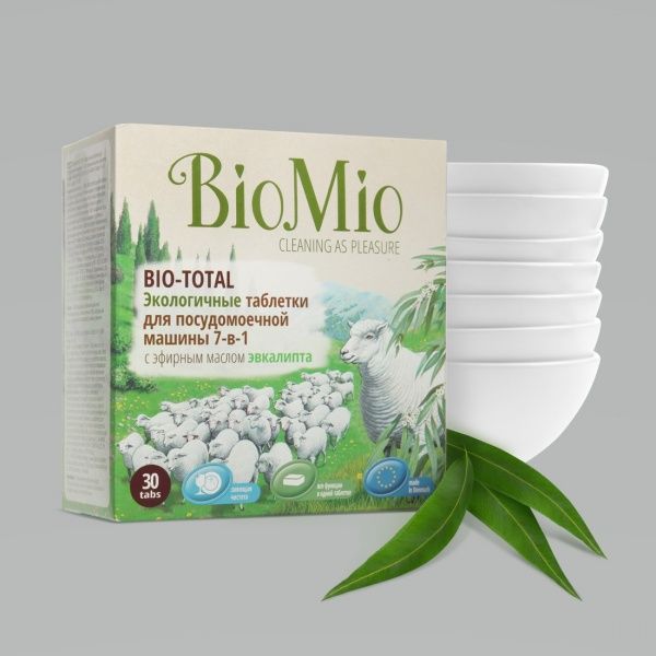 Таблетки для ПММ BioMio с маслом эвкалипта BIO-TOTAL 30 шт.